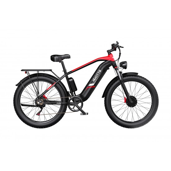 DUOTTS F26 Electric Bike-Black Red
