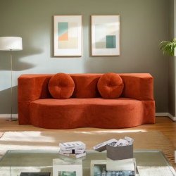 Space-saving compressible sofa bed